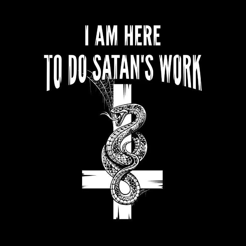 Croix inversée avec serpent