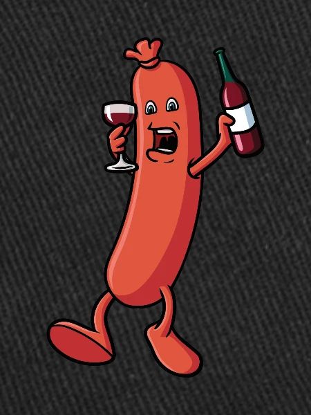 Sausage that drinks wine