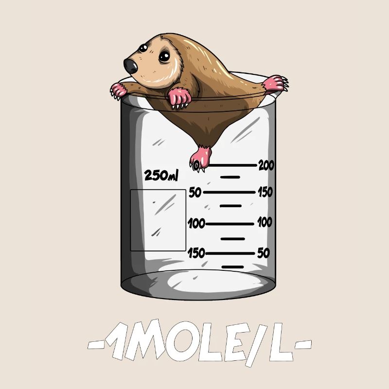 Professeur de chimie 1 Mole / L Mole Chimie Science