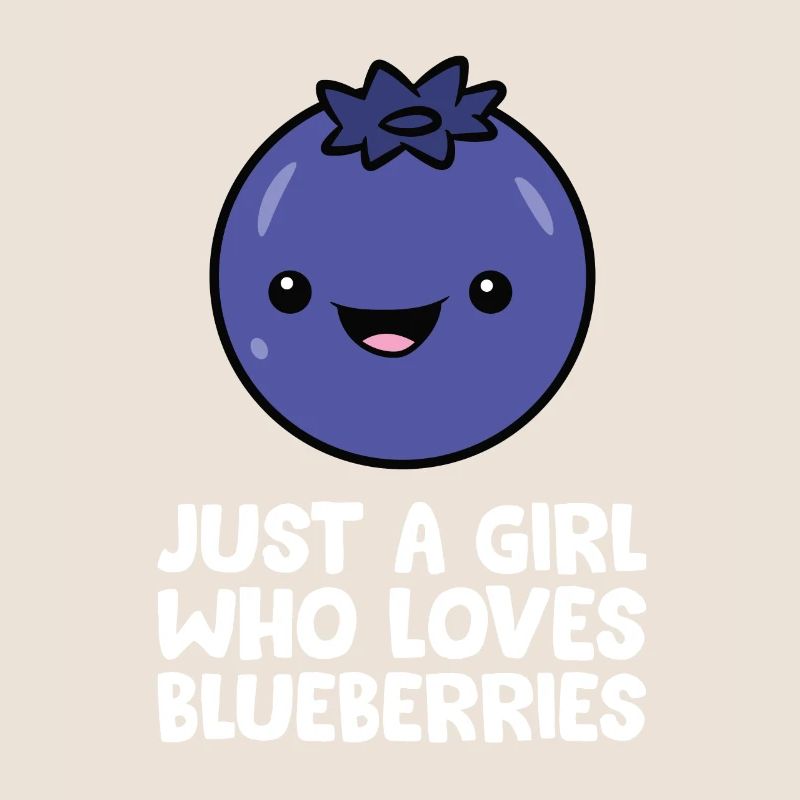 Nur ein Mädchen, das Blaubeeren liebt
