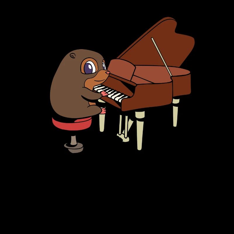 Comic Mole joue du piano
