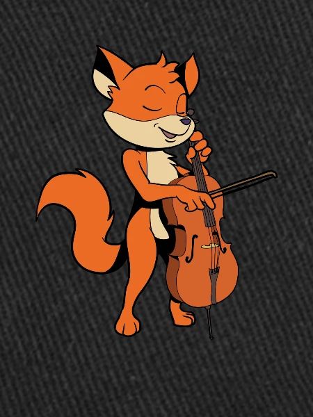 Comic Fuchs joue du violoncelle
