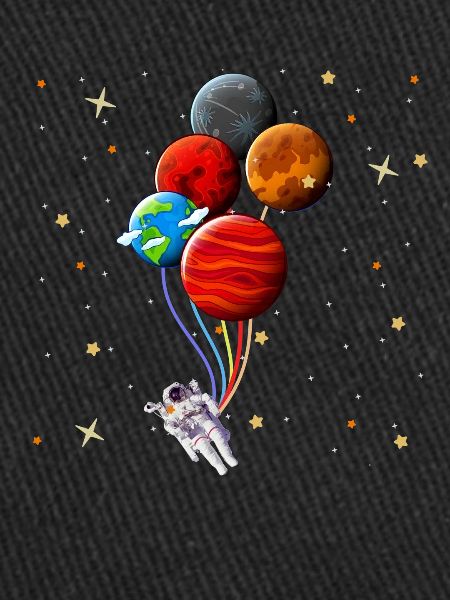 Astronaute Planètes Ballons Astronomie spatiale