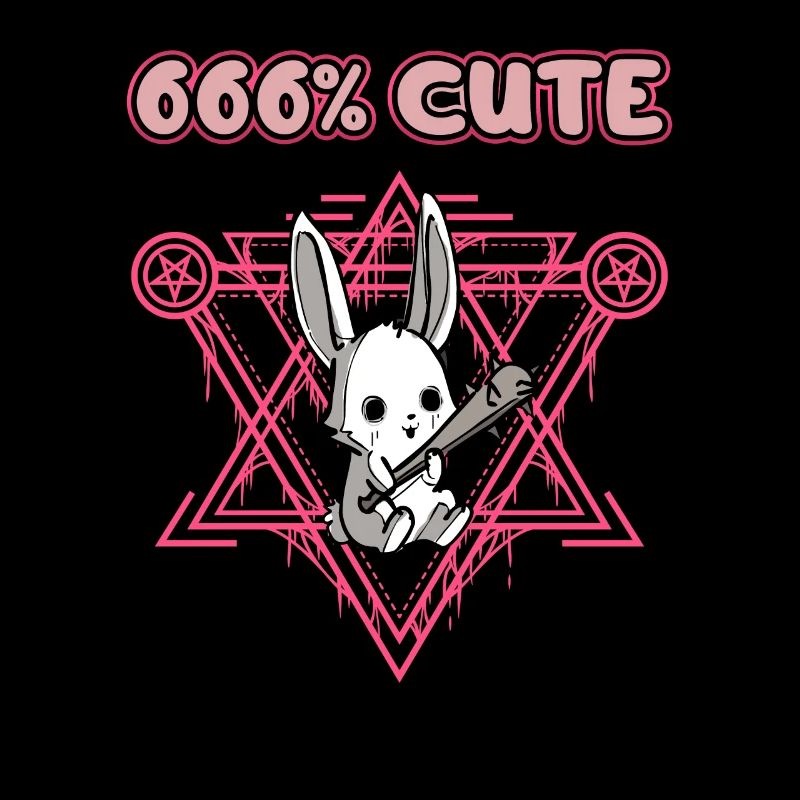666% Mignon kawaii Satanic Goth