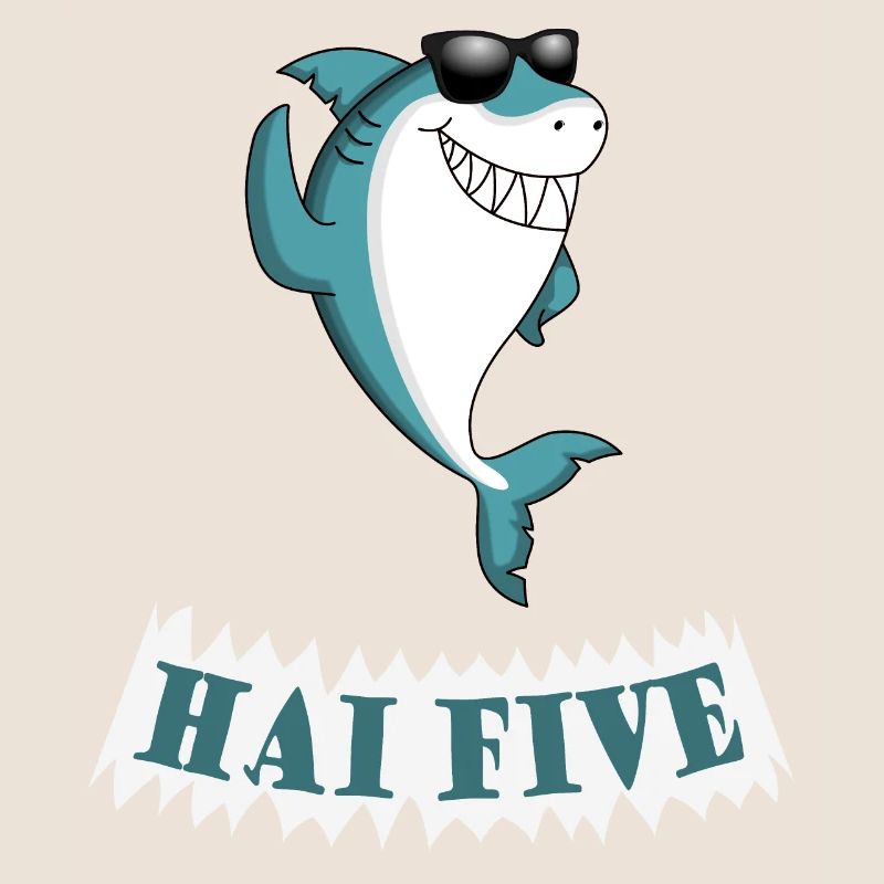 Haifisch High Five oder in dem Fall: HAI FIVE!