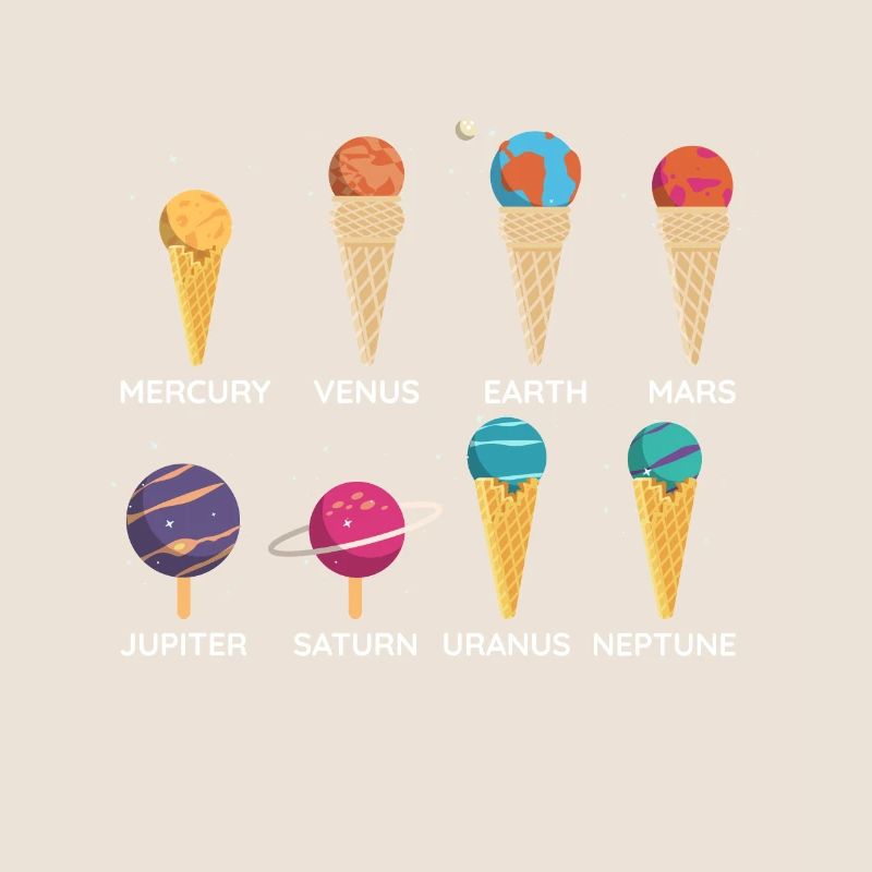 Sonnensystem-Eiscreme