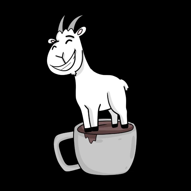 Bock auf Kaffee - Ziege Ziegenbock
