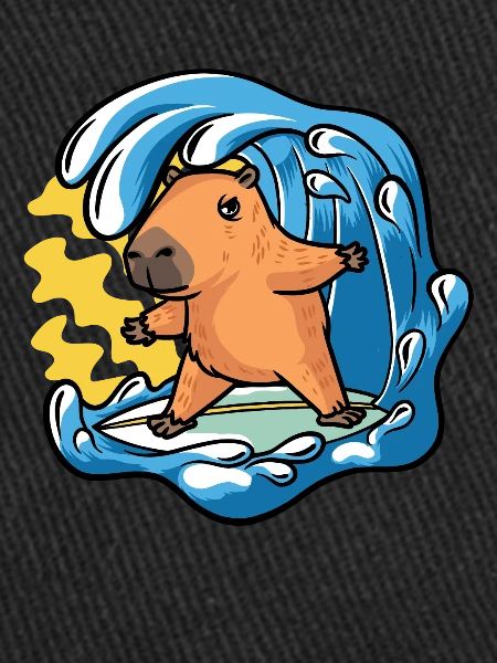 Capybara Rongeur Surfer Surf Vagues