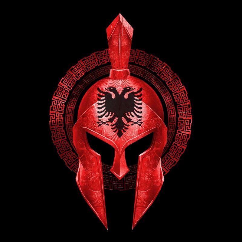 Casque Spartan Albanie Drapeau