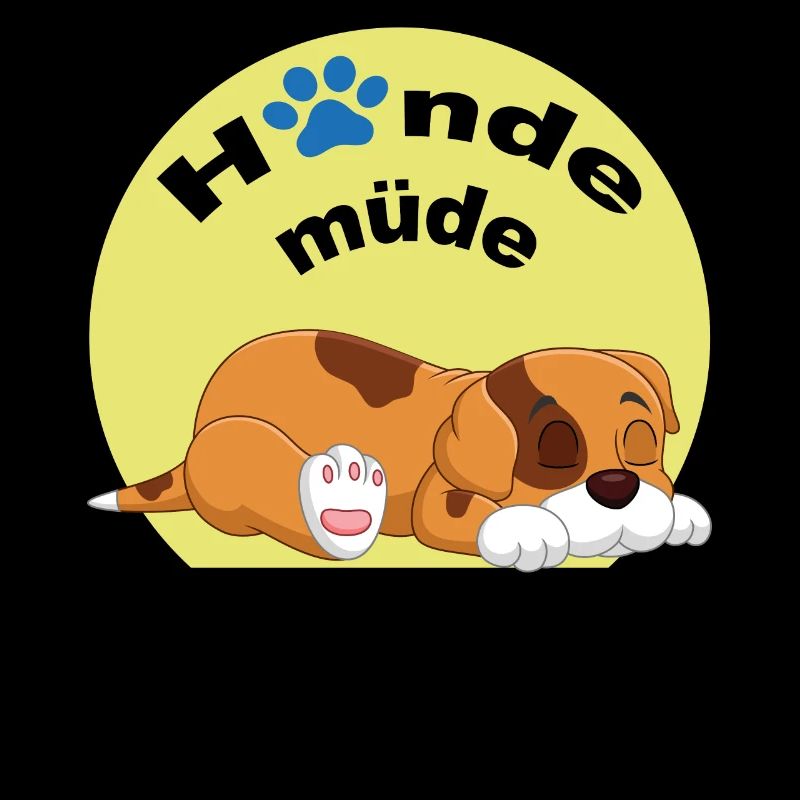 Hunde müde - süßer Comic Hund