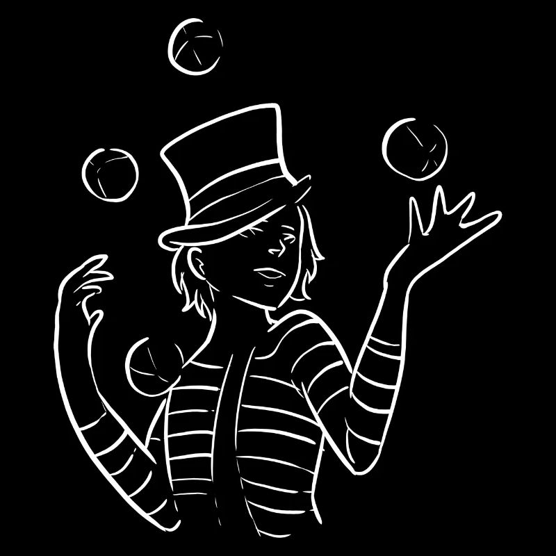 Juggler juggling. Entertainer Gift