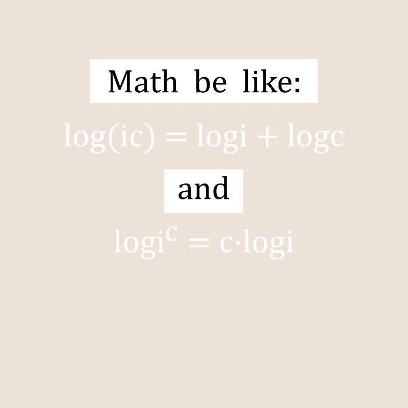 Funny Math Saying Logarithm Logic Mathematics