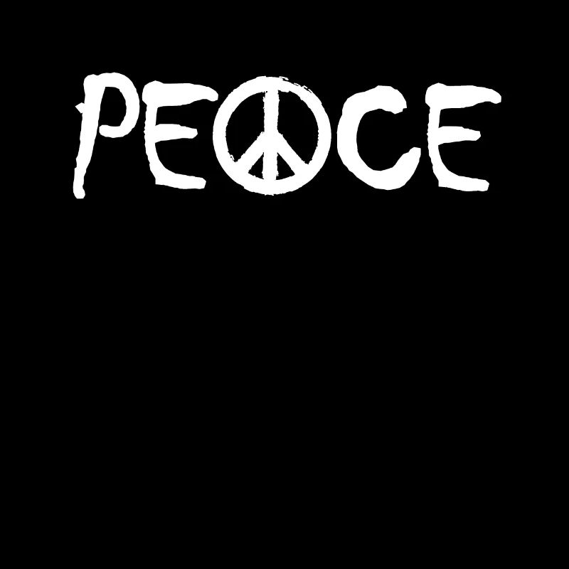 PEACE with the A as a peace symbol Peace sign
