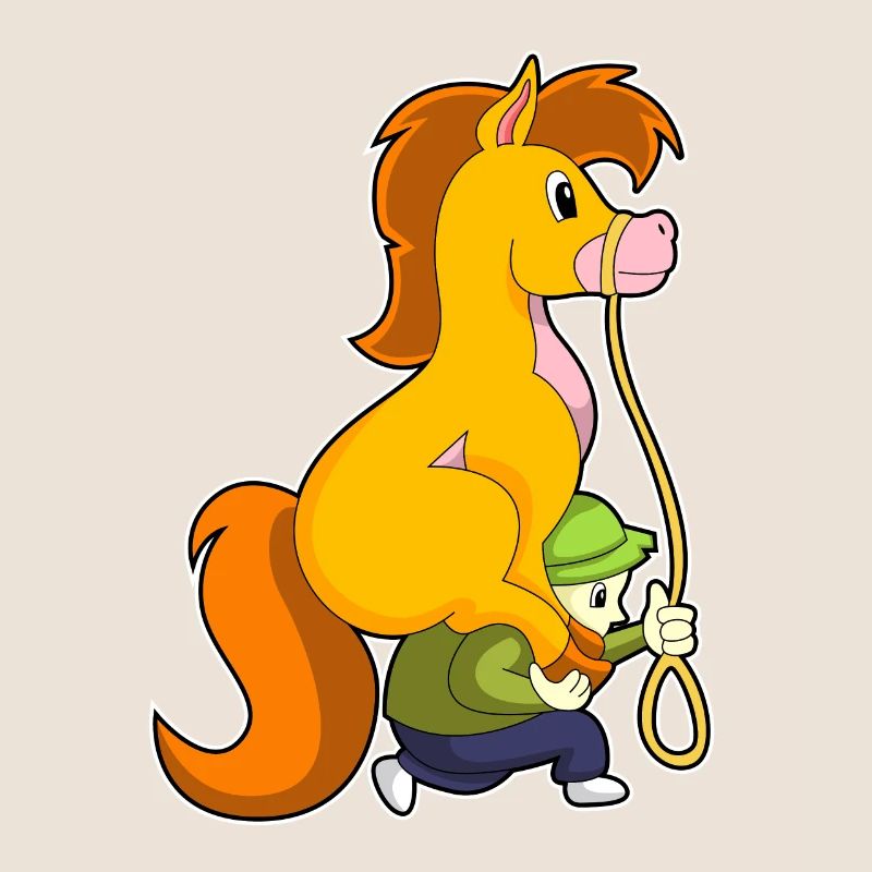 Cheval avec garçon