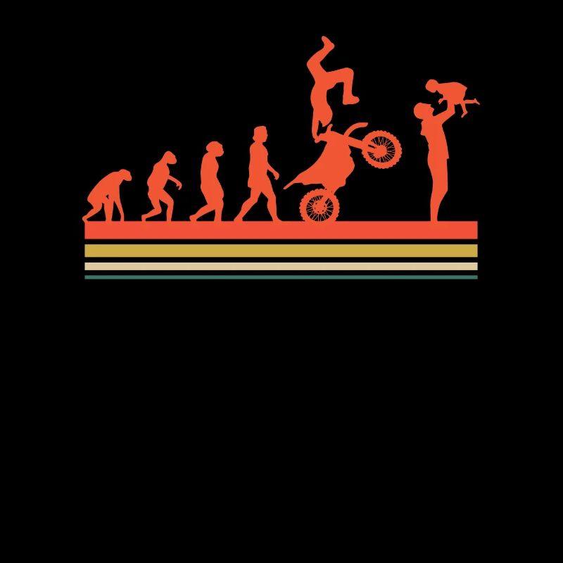 Biker Papa Evolution Motocross Motorcyclist