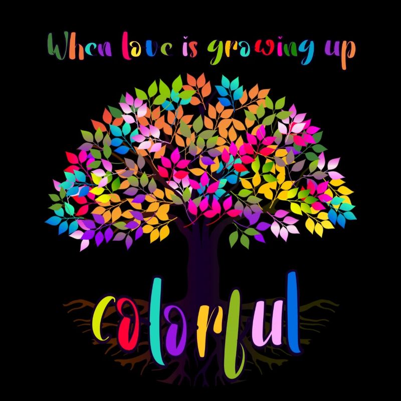 Colorful,bunt, Lebensbaum, Geschenk, farbenfroh