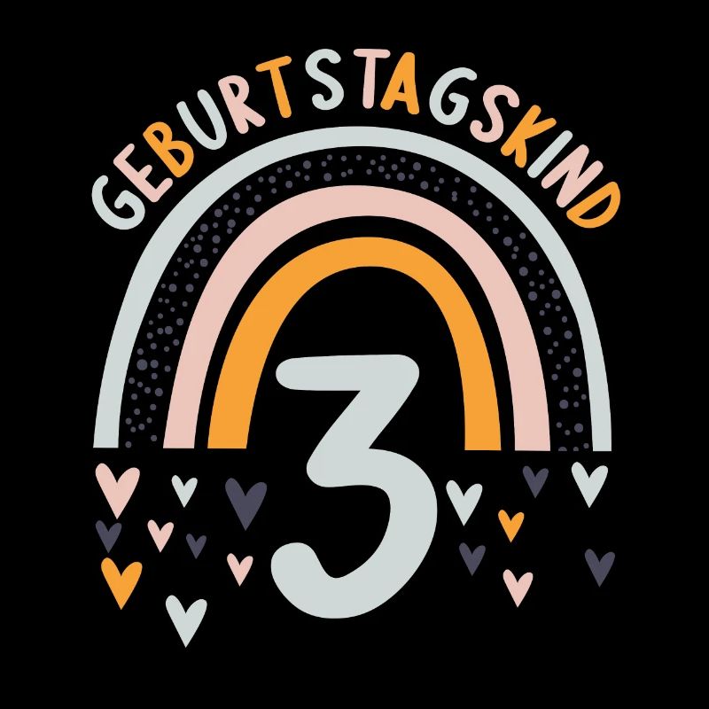 3 Jahre Geburtstagskind Regenbogen 3. Geburtstag