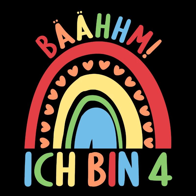 4 Jahre Geburtstagskind Regenbogen 4. Geburtstag