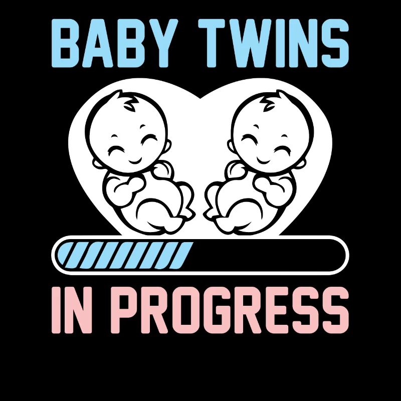 Twins Loading Newborn Boy And Girl Smiling Faces -