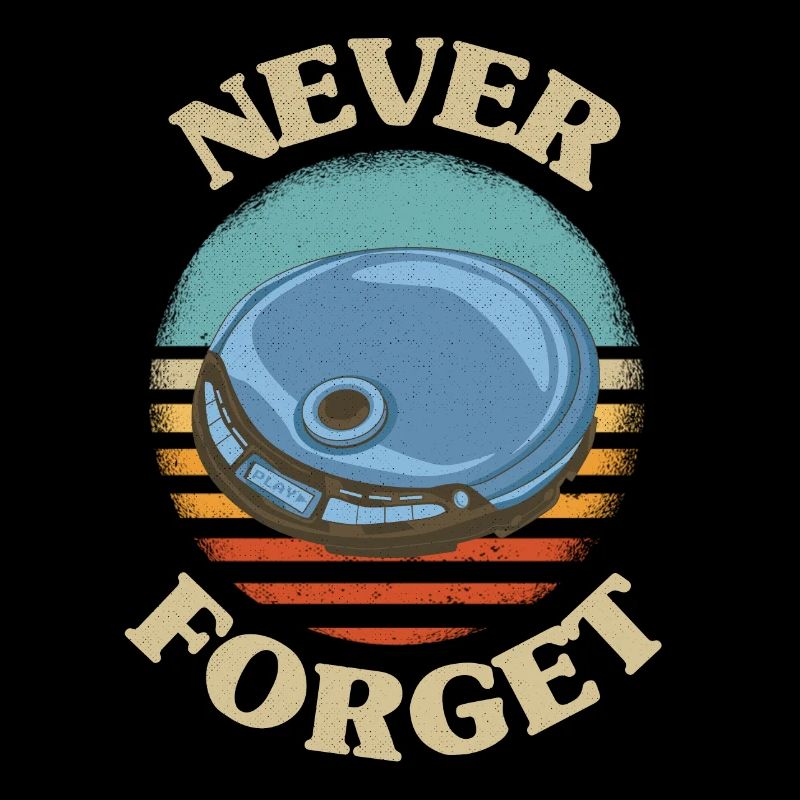 Retro cd player Never Forget Nostalgia Vintage