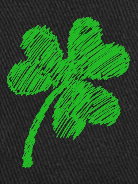 three-leaf clover green doodle