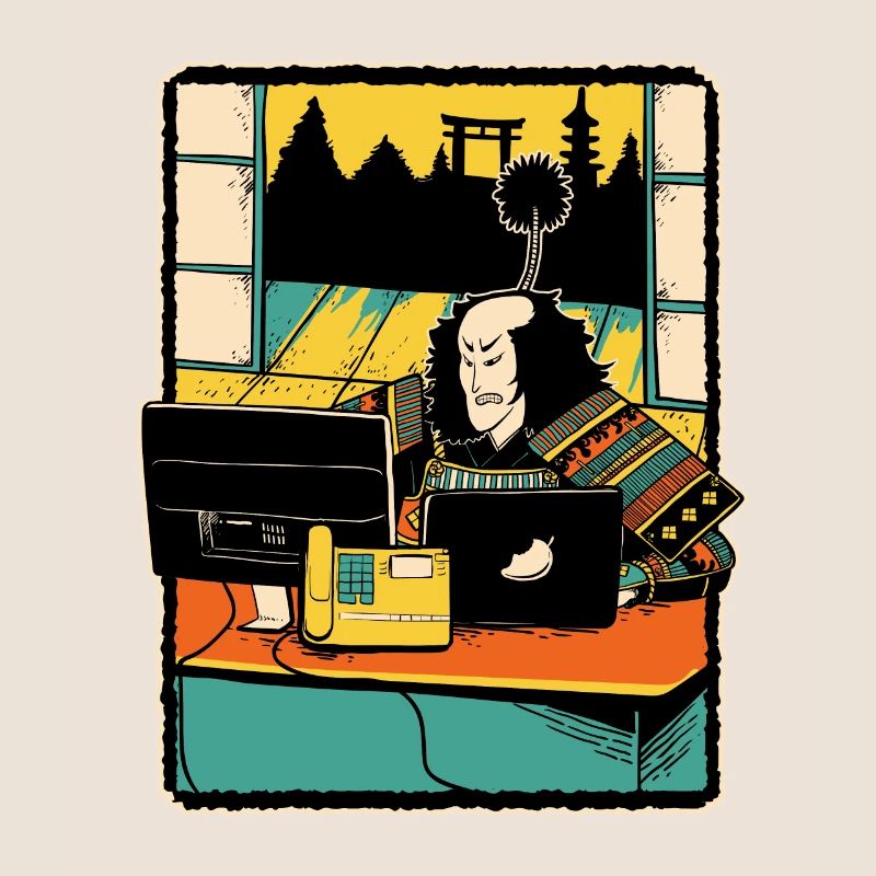 Samurai Computer Nerd Programmer Programming