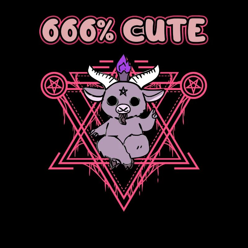 666% Mignon kawaii Satanic Goth