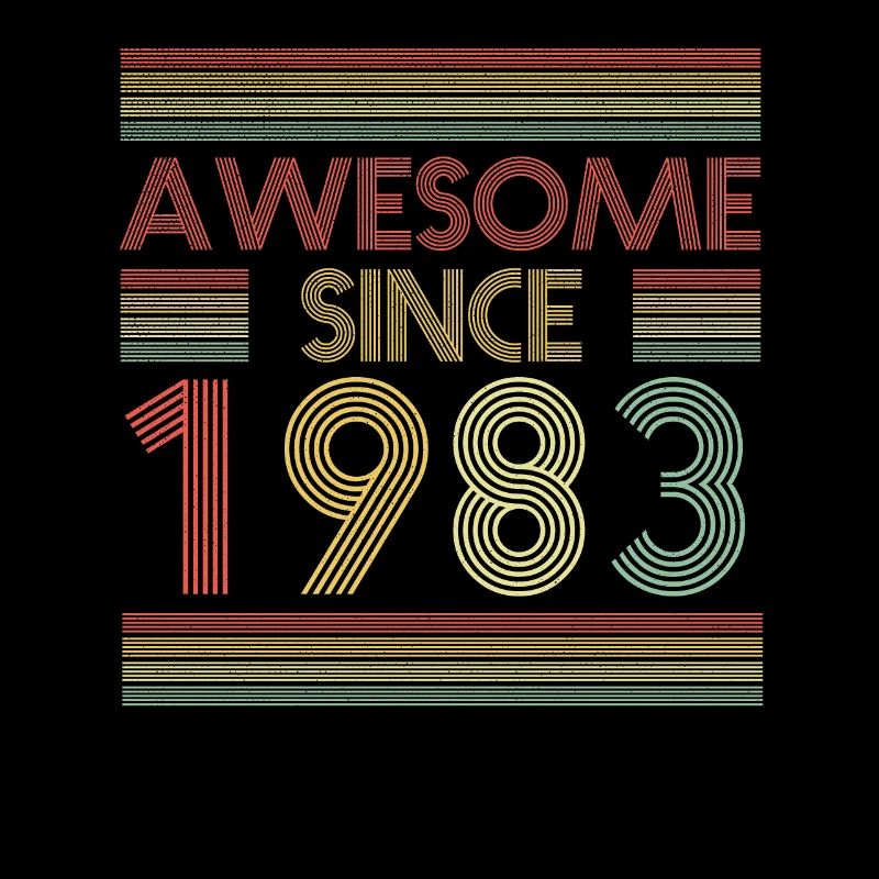 Awesome since 1983 retro birthday
