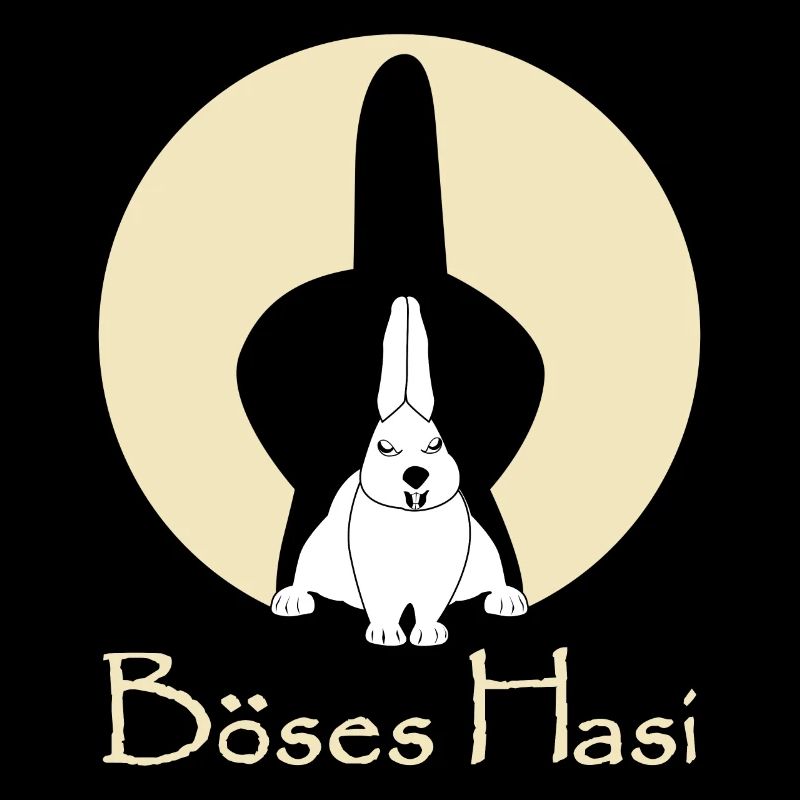 Böses Hasi mit bösem Mittelfinger Hasen