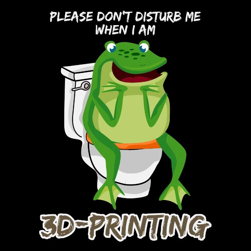 3D-Drucker Frosch beim Kacken 3D Drucker