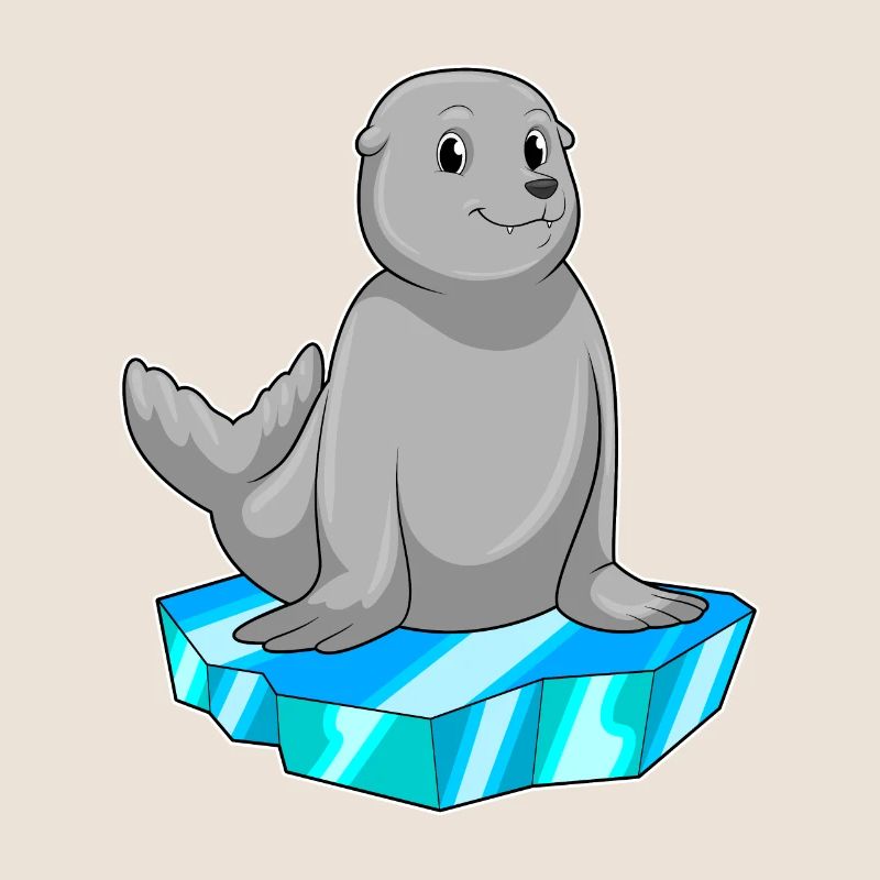 Seehund mit Eisscholle