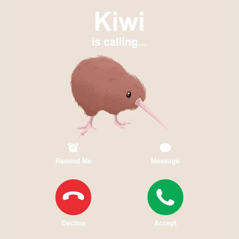 Kiwi vogel calling geschenk