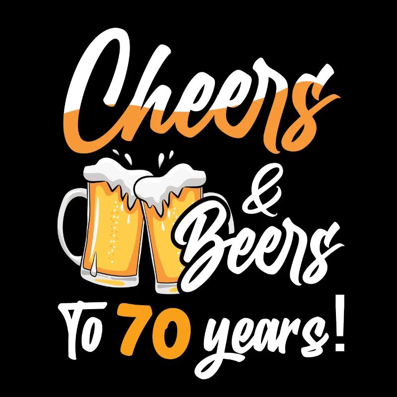 Acclamations et bières à 70 ans 70 anniversaire