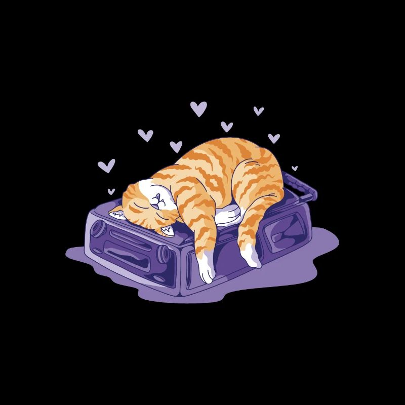 Funny Cat on a Bag Vacation Holiday