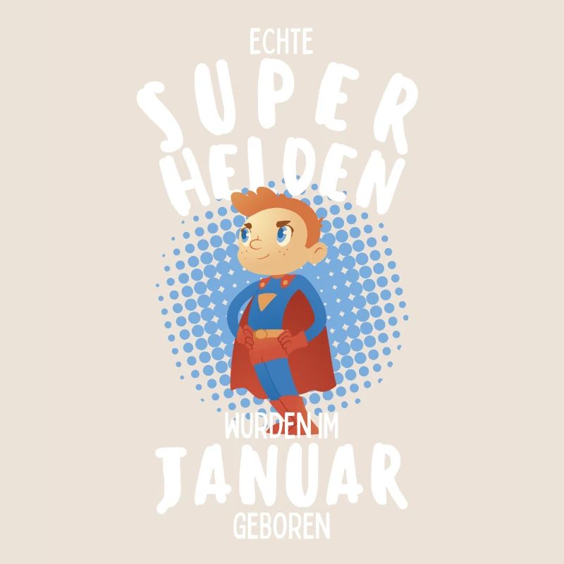 Echte Superhelden wurden im Januar geboren Junge
