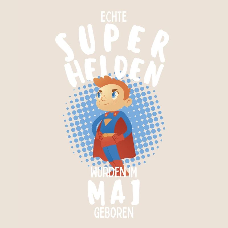 Echte Superhelden wurden im Mai geboren Junge