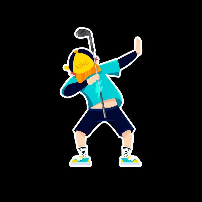 Dabbing Golf Player Golfer Golfing Fans Funny Dab