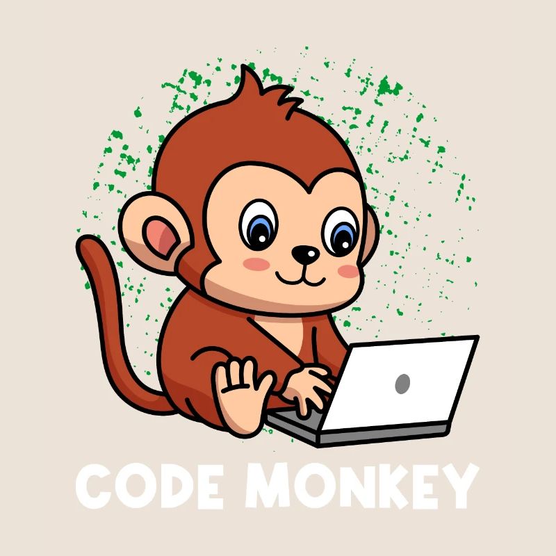 Code Monkey Programming Coder Computer Geek Develo