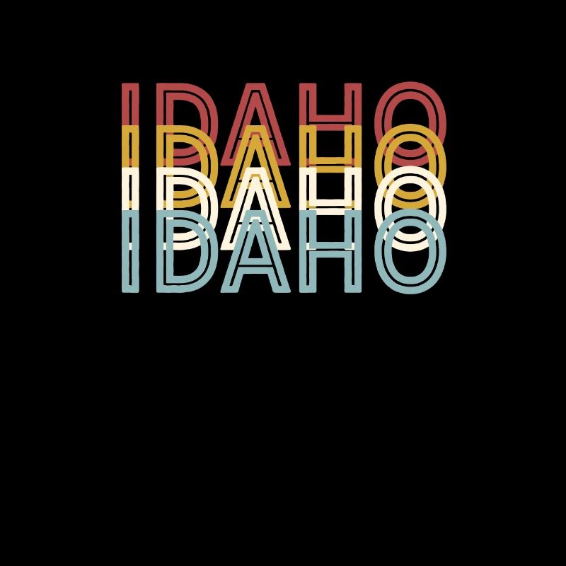 US 70s Retro State Vintage Idaho