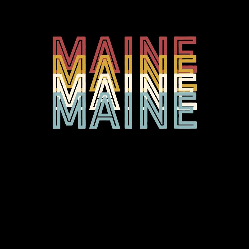 US 70s Retro State Vintage Maine
