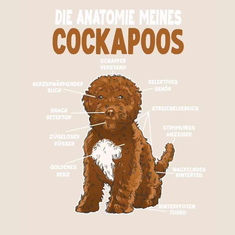 Cockapoo Anatomie witziges Hundehalter Hunde