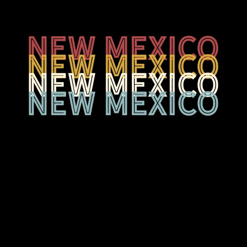 US 70s Retro State Vintage Nouveau-Mexique