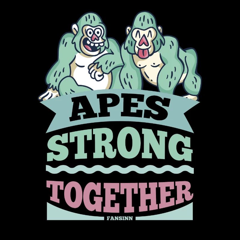 Singes forts ensemble