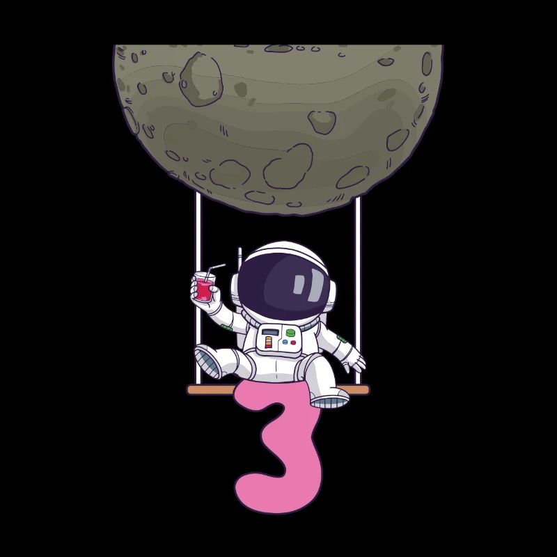 3ème anniversaire Astronaute 3 ans Galaxie spatiale