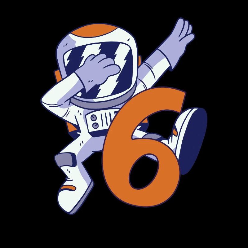 6ème anniversaire Astronaute 6 ans Space Galaxy