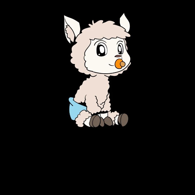 Bébé Lama Kawaii