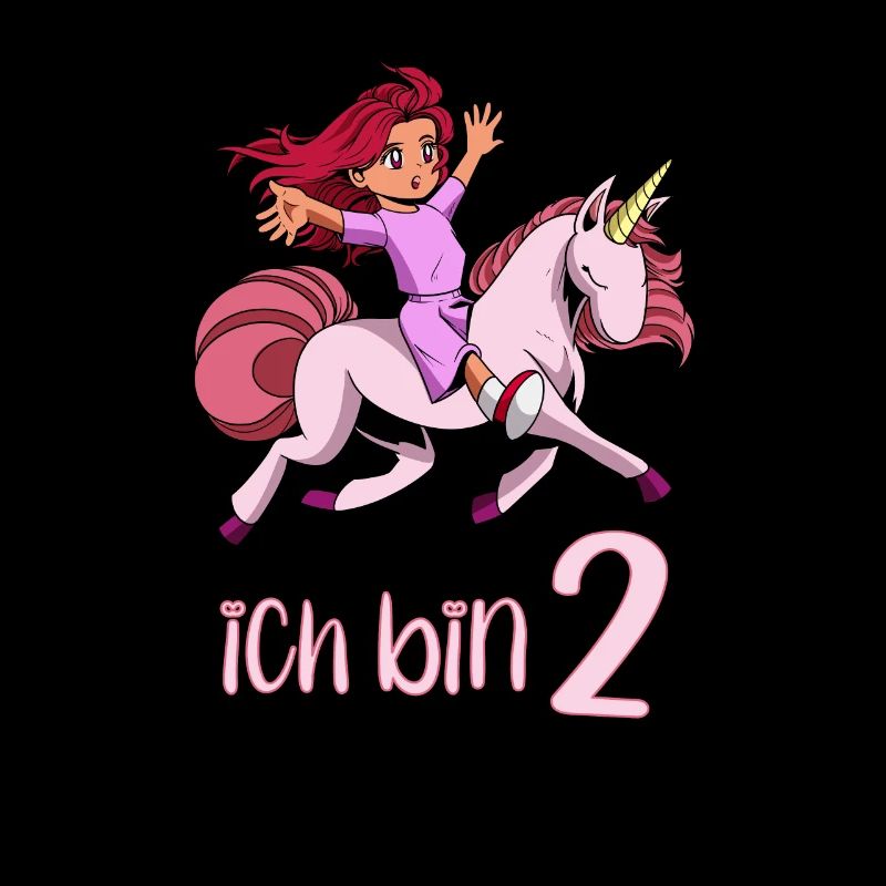 Geburtstagsshirt Einhorn - 2 Geburtstag Mädchen