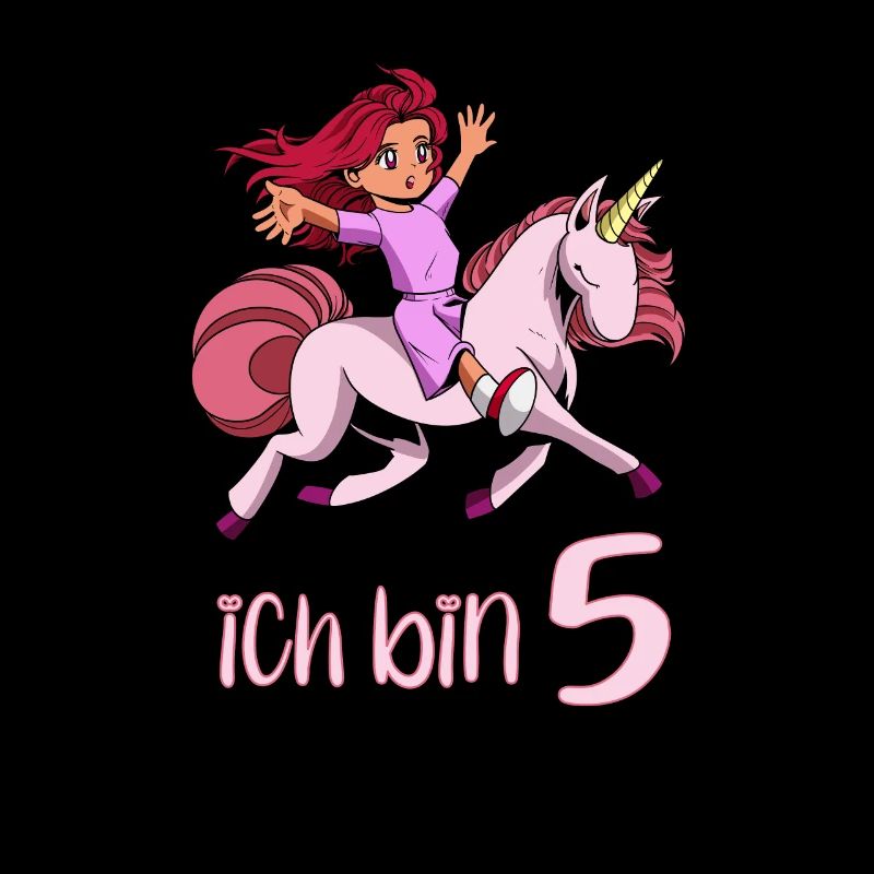 Geburtstagsshirt Einhorn - 5 Geburtstag Mädchen