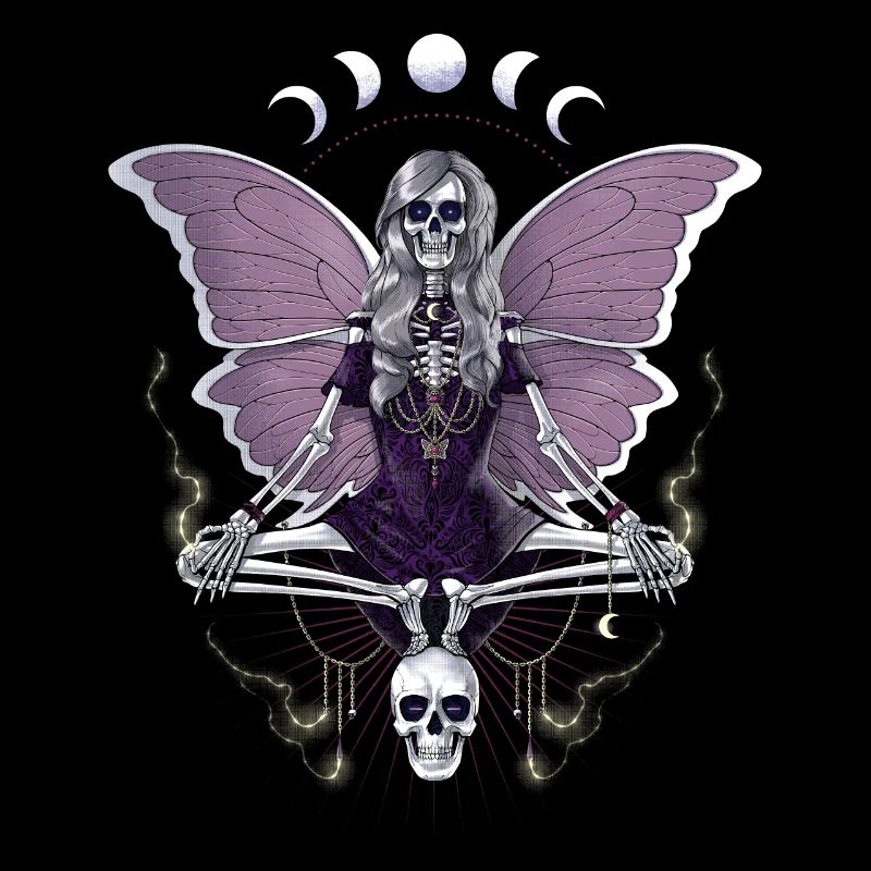 Goth Skeleton With Butterfly Wings