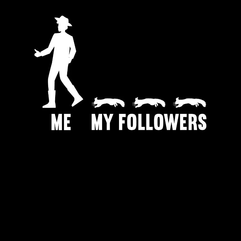Ich und meine Follower Männer Eichhörnchen